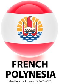 Bandera de la Polinesia Francesa Orb
