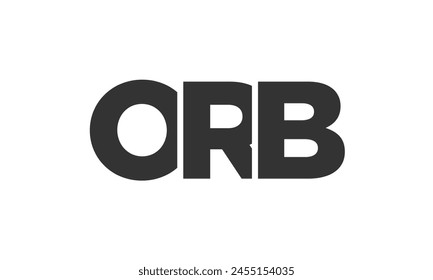 ORB logo design template with strong and modern bold text. Initial based vector logotype featuring simple and minimal typography. Trendy company identity ideal for businesses brand presence.