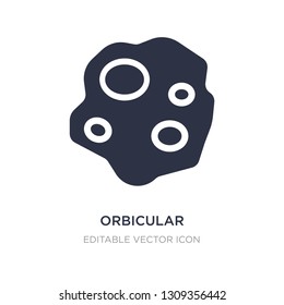 orbicular icon on white background. Simple element illustration from Nature concept. orbicular icon symbol design.
