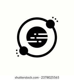 orbit black icon, isolated icon in light background, perfect for website, blog, logo, graphic design, social media, UI, mobile app