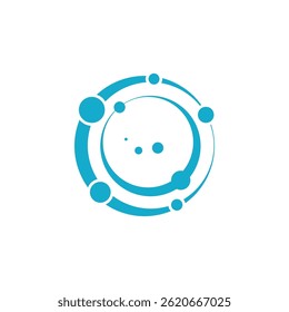 Orbit, connection or network flat design logo