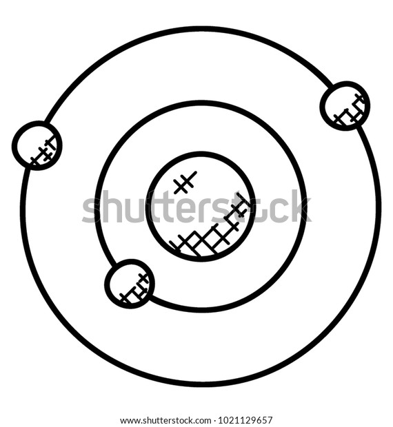 Orbit Doodle Solar System Sun Planets Royalty Free Stock Image