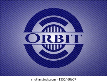 Orbit emblem with jean background