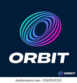 Orbit emblem. The monogram consists of concentric ellipses like orbits.