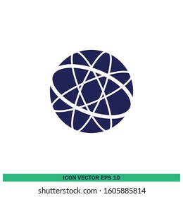 orbit globe earth icon vector logo template design element