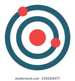 Orbit Glyph Two Color Icon For Personal And Commercial Use.
