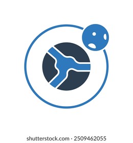 Icono de la órbita - Tierra y Luna Icono