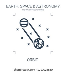 orbit icon. high quality line orbit icon on white background. from earth space astronomy collection flat trendy vector orbit symbol. use for web and mobile