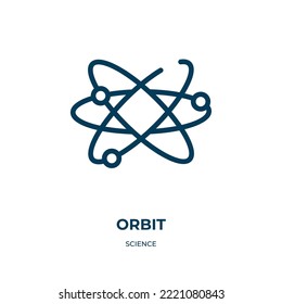 Orbit icon. Linear vector illustration from science collection. Outline orbit icon vector. Thin line symbol for use on web and mobile apps, logo, print media.