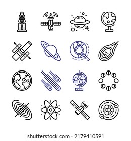 orbit Icon Set with line icons. Modern Thin Line Style. Suitable for Web and Mobile Icon. Vector illustration EPS 10.