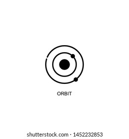 orbit icon vector black design