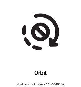 Orbit icon vector isolated on white background, logo concept of Orbit sign on transparent background, filled black symbol