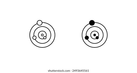 orbit icon with white background vector stock illustration