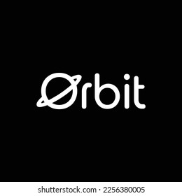 Orbit lettering logo, orbit logo design
