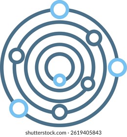 Orbit Line Two Colour Icon