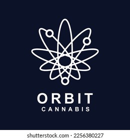 Orbit-Logo mit Cannabis-Konzept