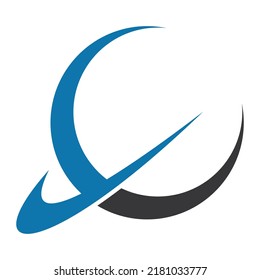 logotipo en órbita , simple y limpio