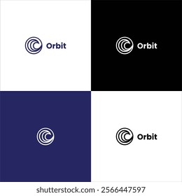 "Orbit - A Modern and Minimalistic Logo Design Featuring a Circular Abstract Symbol, Ideal for Innovative Branding, Corporate Identities, and Creative Business Solutions"

