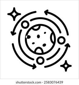 Orbit Path Icon Element For Design