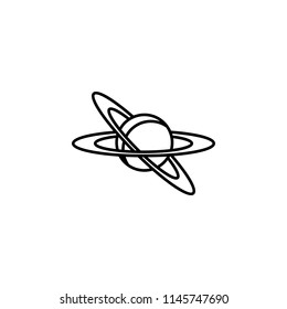 orbit of the planet icon. Element of space for mobile concept and web apps illustration. Thin line icon for website design and development, app development