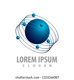 Orbit planet logo concept design. Symbol graphic template element 