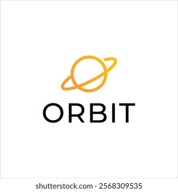 orbit planet logo earth astronomy design vector