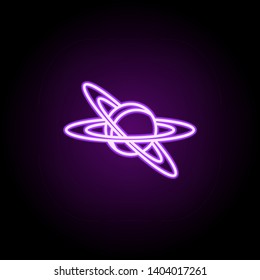 orbit of the planet neon icon. Elements of Cartooning space set. Simple icon for websites, web design, mobile app, info graphics