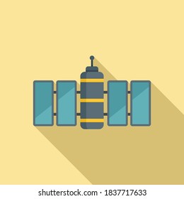 Orbit Satellite Symbol. Flache Illustration von Satelliten-Umlaufbahnen, Vektorsymbol für Webdesign