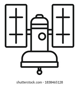Orbit satellite icon. Outline orbit satellite vector icon for web design isolated on white background