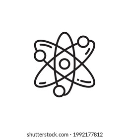 Orbit Swoosh Science Icon Vector Logo Template Illustration Design. Vector EPS 10. Atom icon in trendly design. Atom creative icon. Simple element illustration. Atom concept symbol design