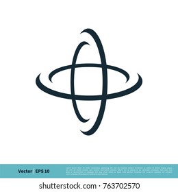 Orbit Swoosh Science Icon Vector Logo Template Illustration Design. Vector EPS 10.