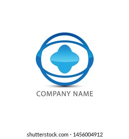 Orbit technology logo design. Planet logo vector design. Vector circle ring logo design. Abstract circle logo template