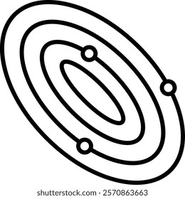 Orbit vector icon. Can be used for printing, mobile and web applications.