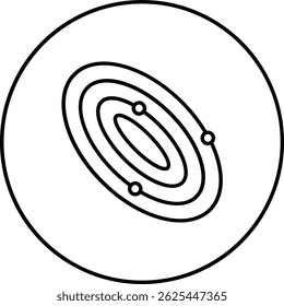 Orbit vector icon. Can be used for printing, mobile and web applications.