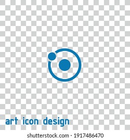orbit vector icon on an abstract background