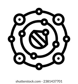orbit vector icon on white background