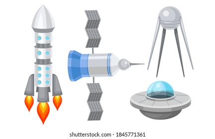 Orbital Artificial Satellites and Space Shuttle Vector Set