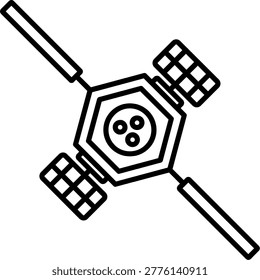 Orbital Rendezvous Illustration vector Icon Design