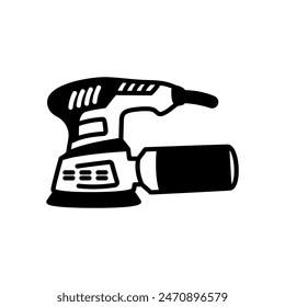 Orbital Sander Glyph Icon, Vector illustration