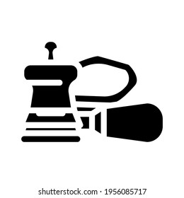 orbital sander tool glyph icon vector. orbital sander tool sign. isolated contour symbol black illustration
