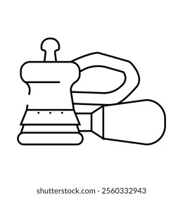 orbital sander tool line icon vector. orbital sander tool sign. isolated contour symbol black illustration