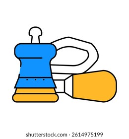 orbital sander tool line icon vector. orbital sander tool sign. isolated symbol illustration
