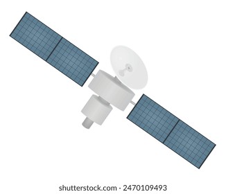 Orbital satellite station. vector illustration