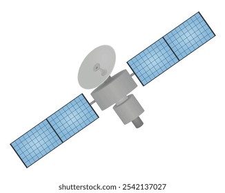 Orbital satellite station. vector illustration