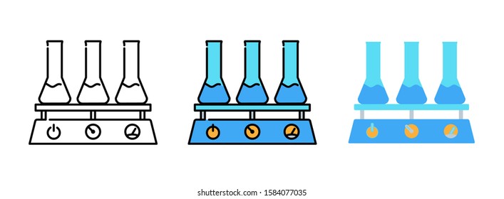 orbital shaker icon set isolated on white background for web design