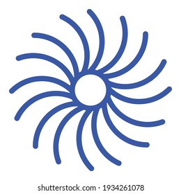 Orbital spiral icon. Outline orbital spiral vector icon for web design isolated on white background