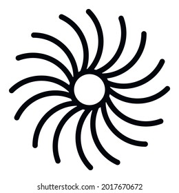 Orbital spiral icon. Outline orbital spiral vector icon for web design isolated on white background