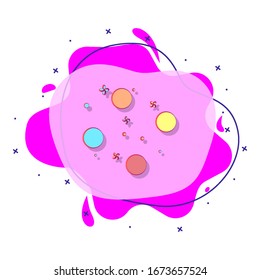 Orbs colored liquid bacdge icon. Simple color vector of circus icons for ui and ux, website or mobile application