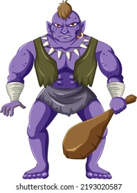 Orc cartoon character isolated illustration