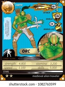 orc character game card